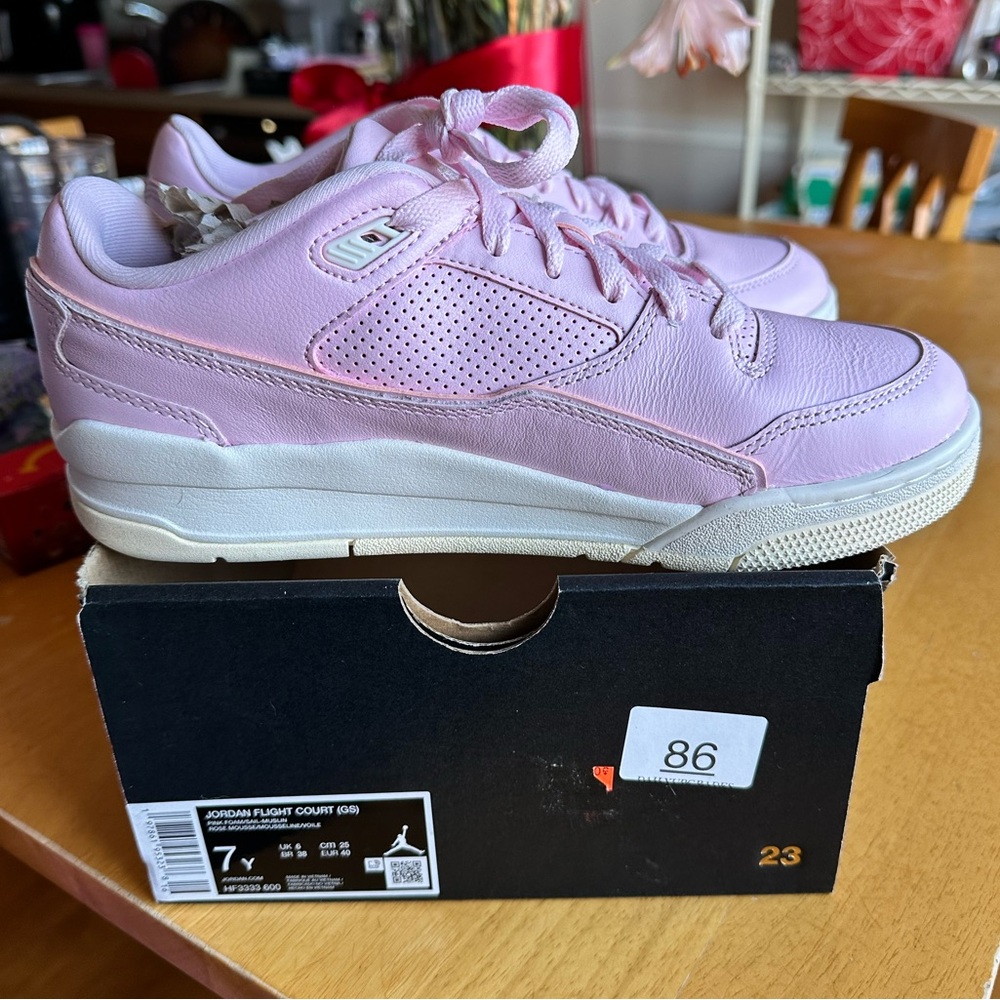 Jordan Flight - Women's Pastel Pink Low-Top Sneakers - Picture 2 of 8